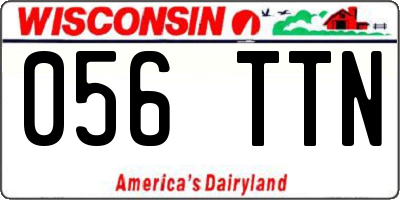 WI license plate 056TTN
