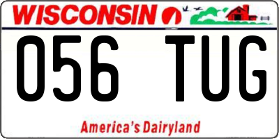 WI license plate 056TUG