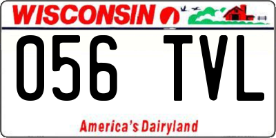 WI license plate 056TVL