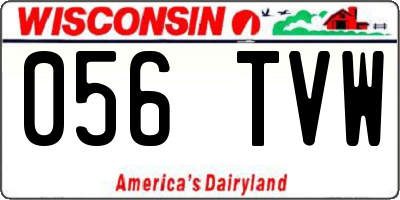 WI license plate 056TVW