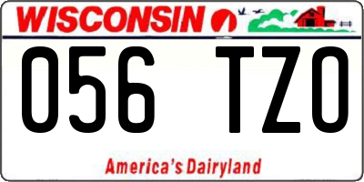 WI license plate 056TZO