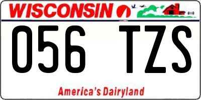 WI license plate 056TZS