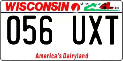WI license plate 056UXT