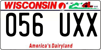 WI license plate 056UXX
