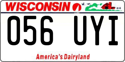 WI license plate 056UYI