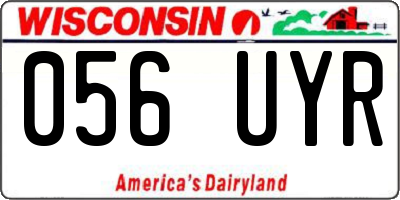 WI license plate 056UYR