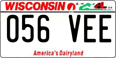 WI license plate 056VEE