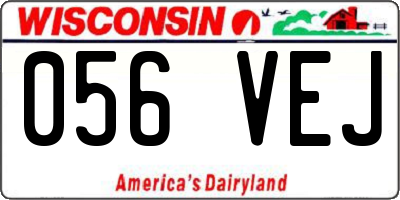 WI license plate 056VEJ