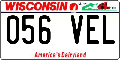 WI license plate 056VEL