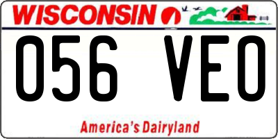 WI license plate 056VEO