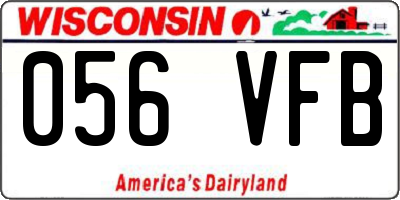 WI license plate 056VFB
