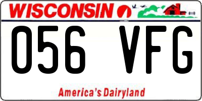 WI license plate 056VFG