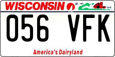 WI license plate 056VFK