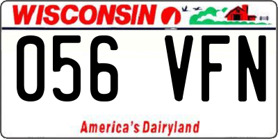 WI license plate 056VFN