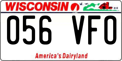 WI license plate 056VFO