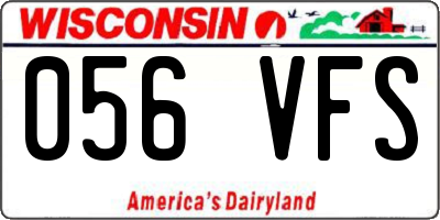 WI license plate 056VFS