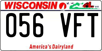 WI license plate 056VFT