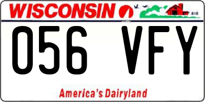 WI license plate 056VFY