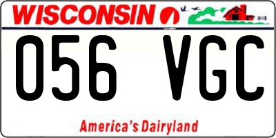 WI license plate 056VGC