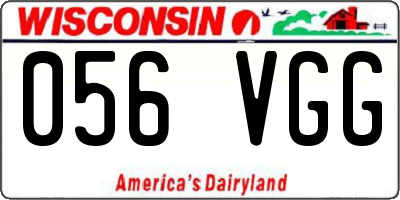 WI license plate 056VGG