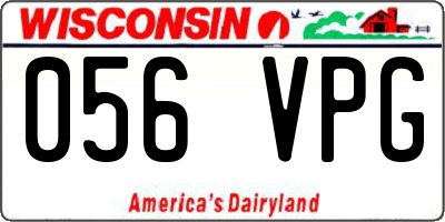 WI license plate 056VPG
