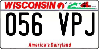 WI license plate 056VPJ