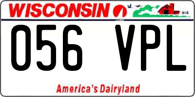 WI license plate 056VPL