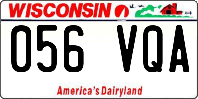 WI license plate 056VQA