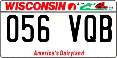 WI license plate 056VQB