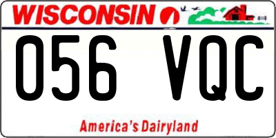 WI license plate 056VQC