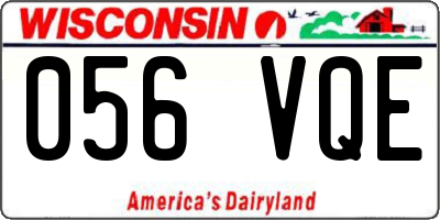 WI license plate 056VQE