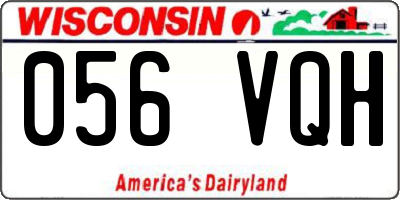 WI license plate 056VQH