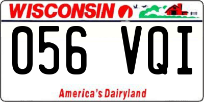 WI license plate 056VQI