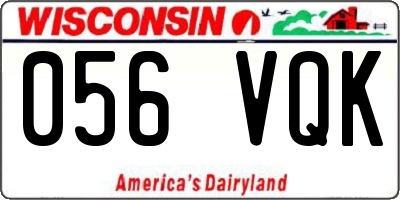 WI license plate 056VQK