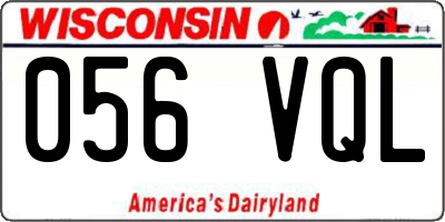 WI license plate 056VQL