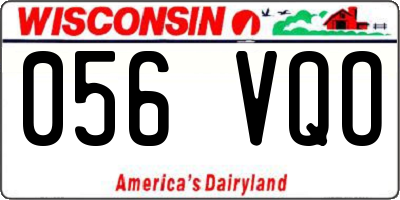 WI license plate 056VQO