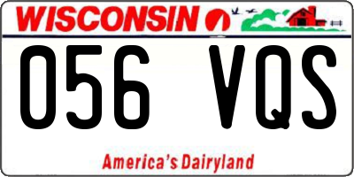 WI license plate 056VQS