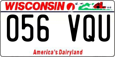 WI license plate 056VQU