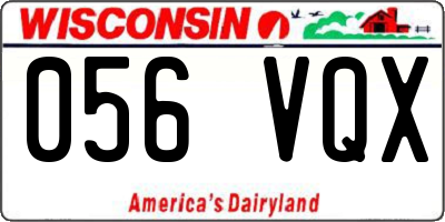 WI license plate 056VQX