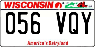 WI license plate 056VQY