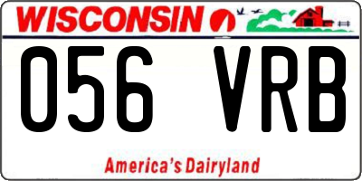 WI license plate 056VRB