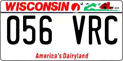 WI license plate 056VRC