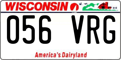 WI license plate 056VRG