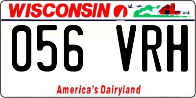 WI license plate 056VRH