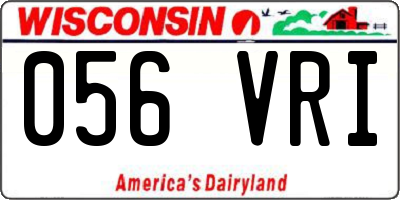 WI license plate 056VRI