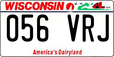 WI license plate 056VRJ