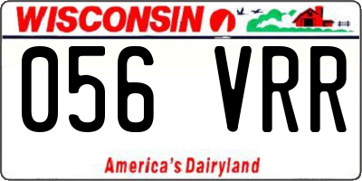 WI license plate 056VRR
