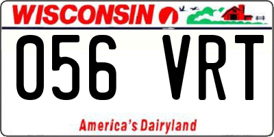 WI license plate 056VRT