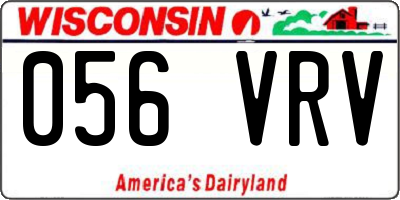 WI license plate 056VRV