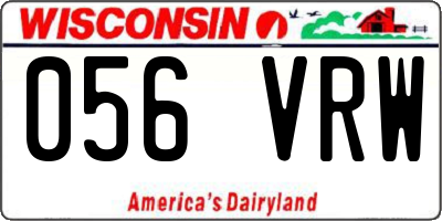 WI license plate 056VRW